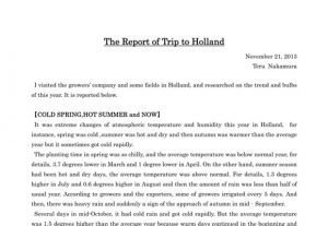 Report of Trip to Holland（Nov.21.2013）