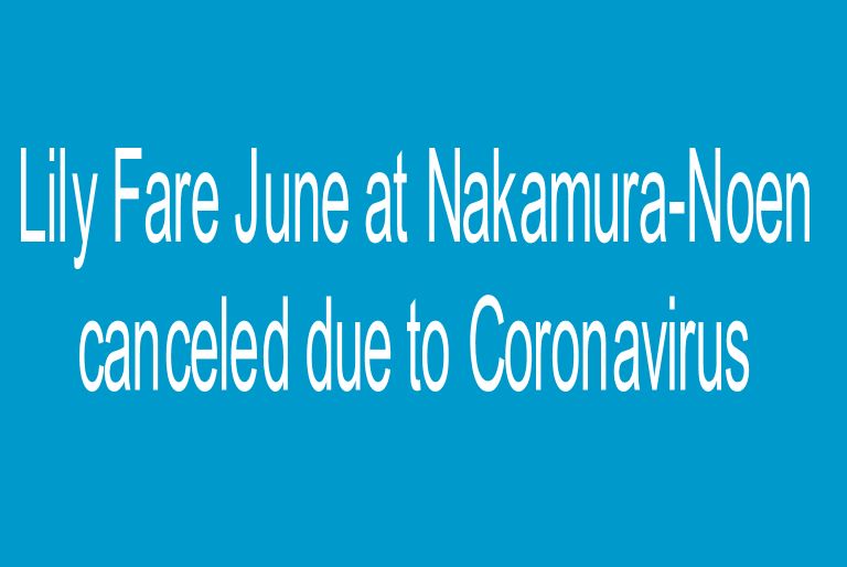 Lily Fare June at Nakamura-Noen canceled due to Coronavirus