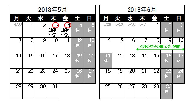 営業日のお知らせ（2018/4/25）